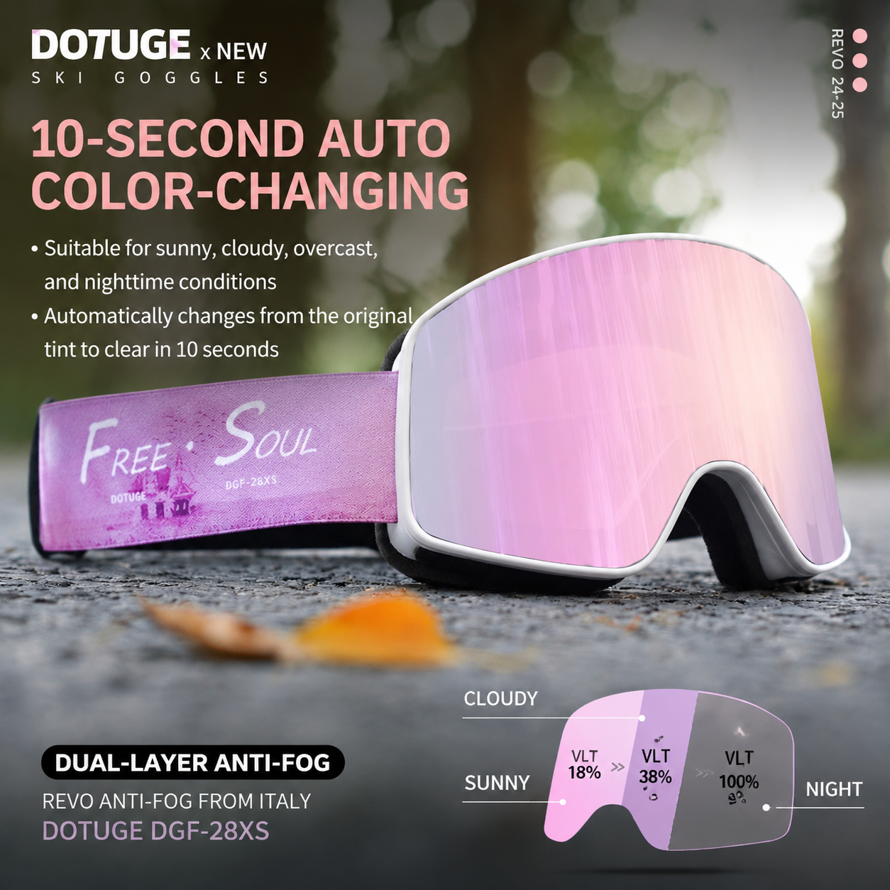 Halo Photochromic Ski Goggles