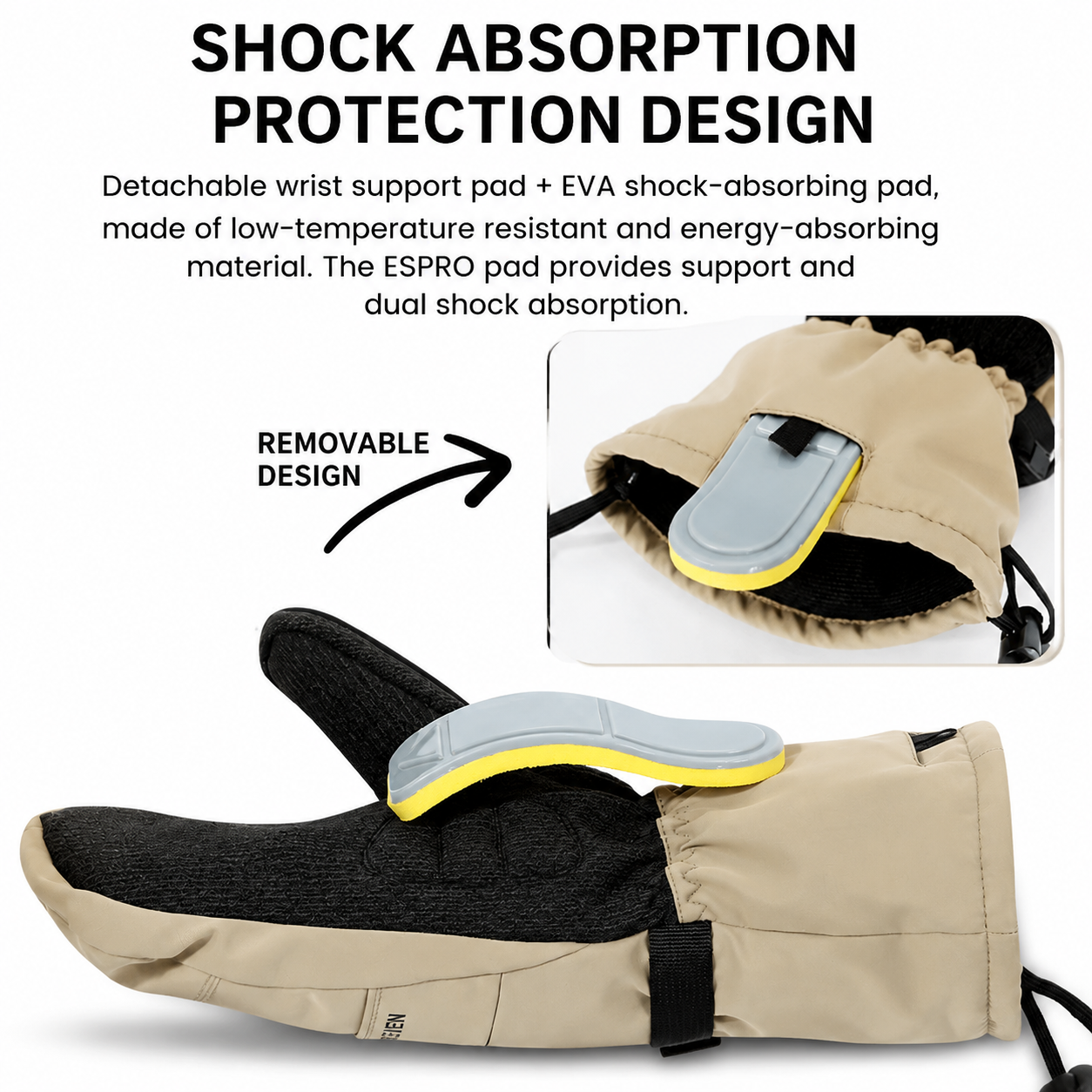 Kevlar Wrist-Guard Snowboard Gloves