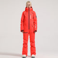 Alpine Access One-Piece Ski Suit — Orange Red front color image