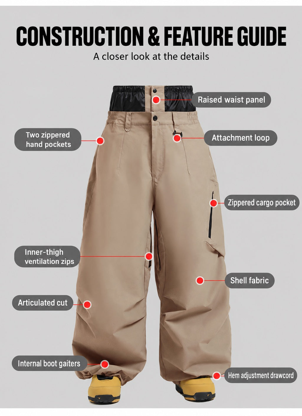 Alpine Baggy Cargo Snow Pants