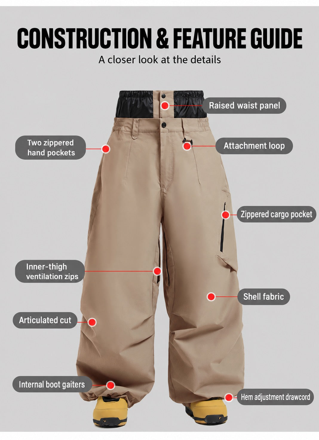 Alpine Baggy Cargo Snow Pants