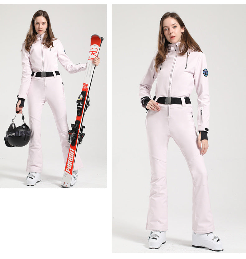 Alpine Belted Stretch One-Piece Ski Suit source product view 2