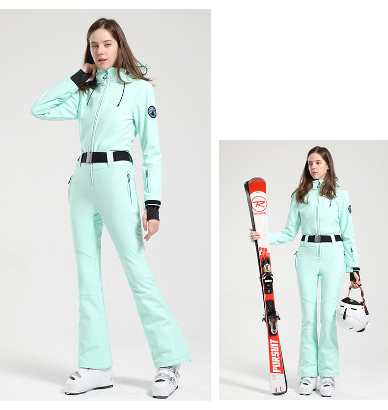 Alpine Belted Stretch One-Piece Ski Suit source product view 3