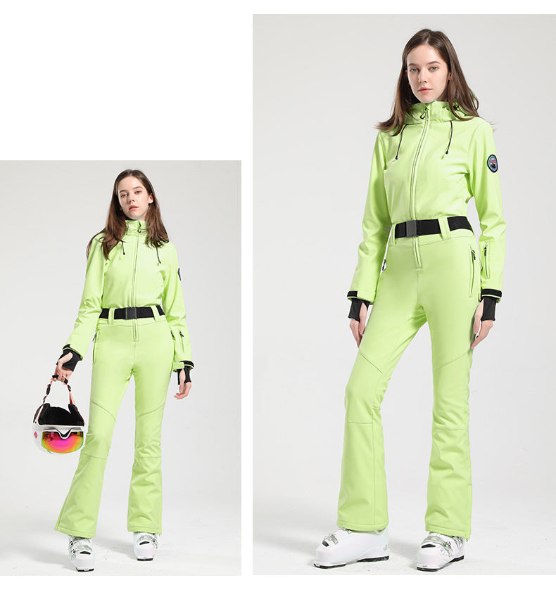 Alpine Belted Stretch One-Piece Ski Suit source product view 4