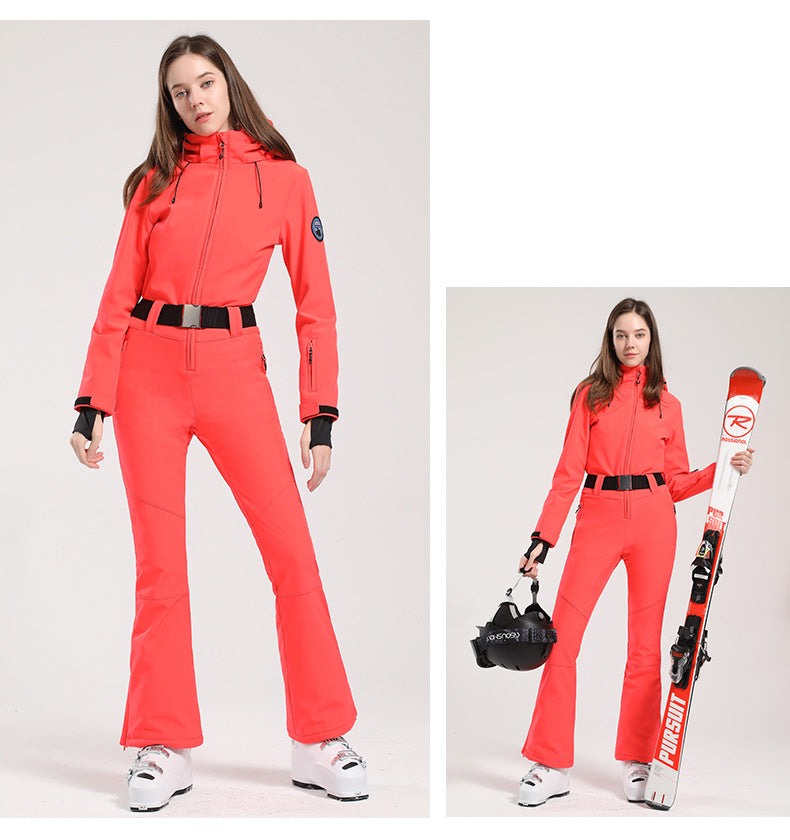 Alpine Belted Stretch One-Piece Ski Suit source product view 7