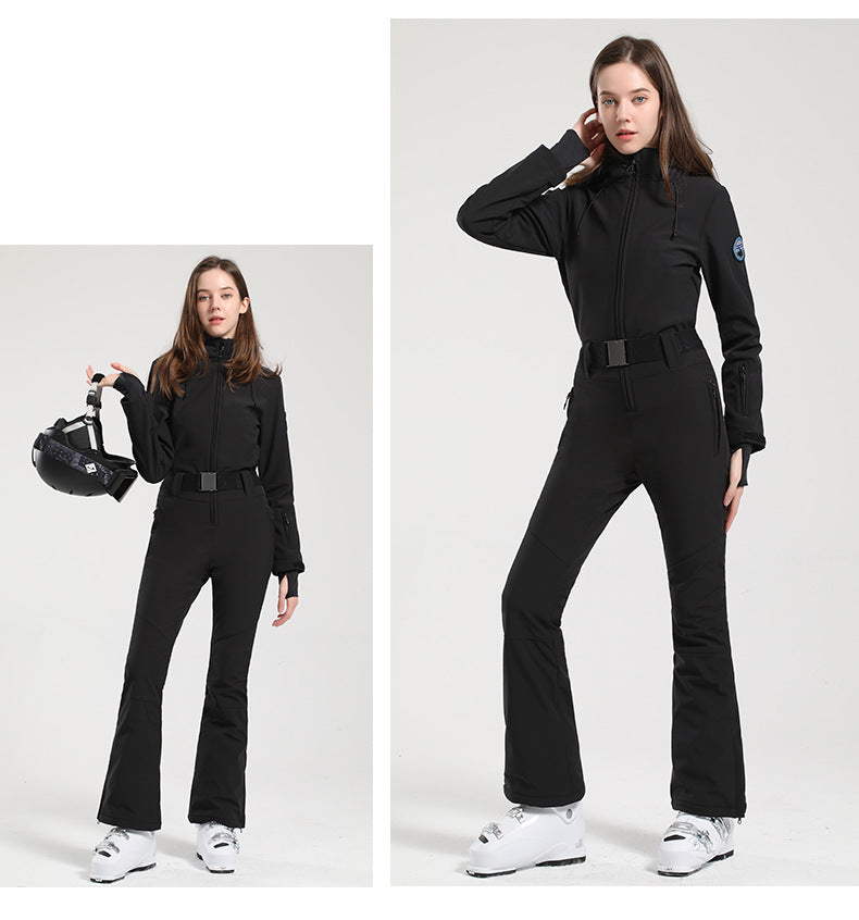 Alpine Belted Stretch One-Piece Ski Suit source product view 8