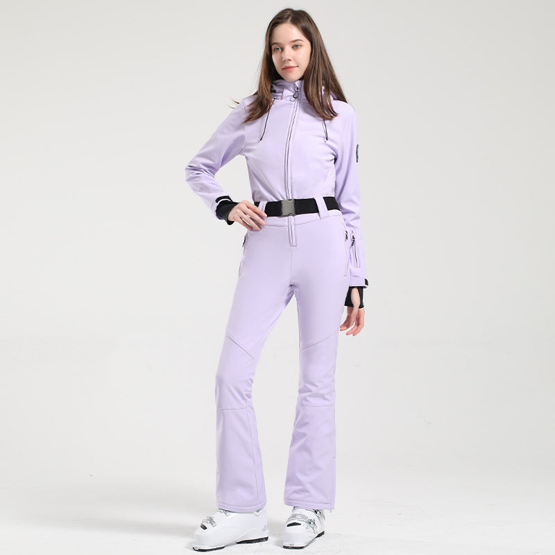 Alpine Belted Stretch One-Piece Ski Suit source product view 10
