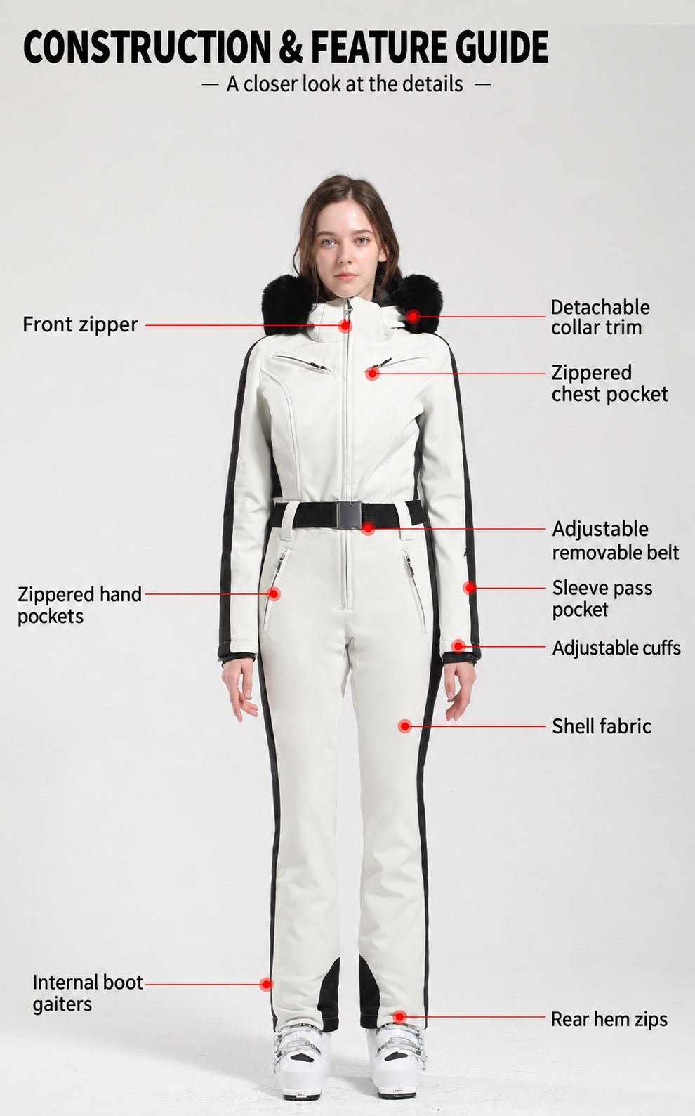 Alpine Contour Belted One-Piece Ski Suit
