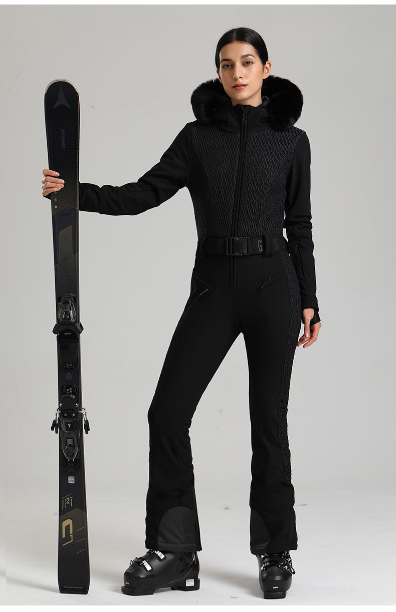 Alpine Diamond-Panel One-Piece Ski Suit detail view 18