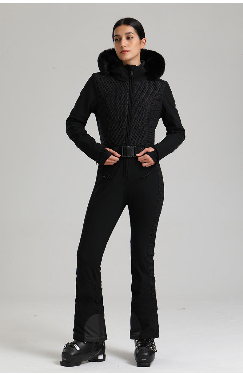 Alpine Diamond-Panel One-Piece Ski Suit detail view 22