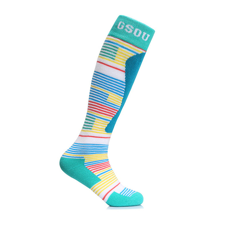 Alpine Insulated Ski Socks — Women's Stripe front color image