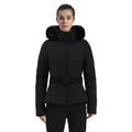 Alpine Stretch Belted Snow Jacket in Black, front product view