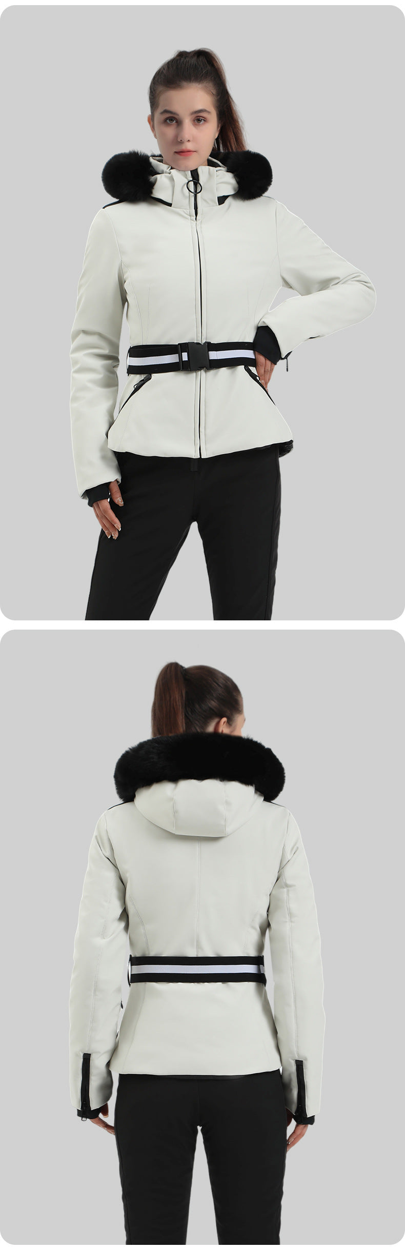 Alpine Stretch Belted Snow Jacket source product view 4