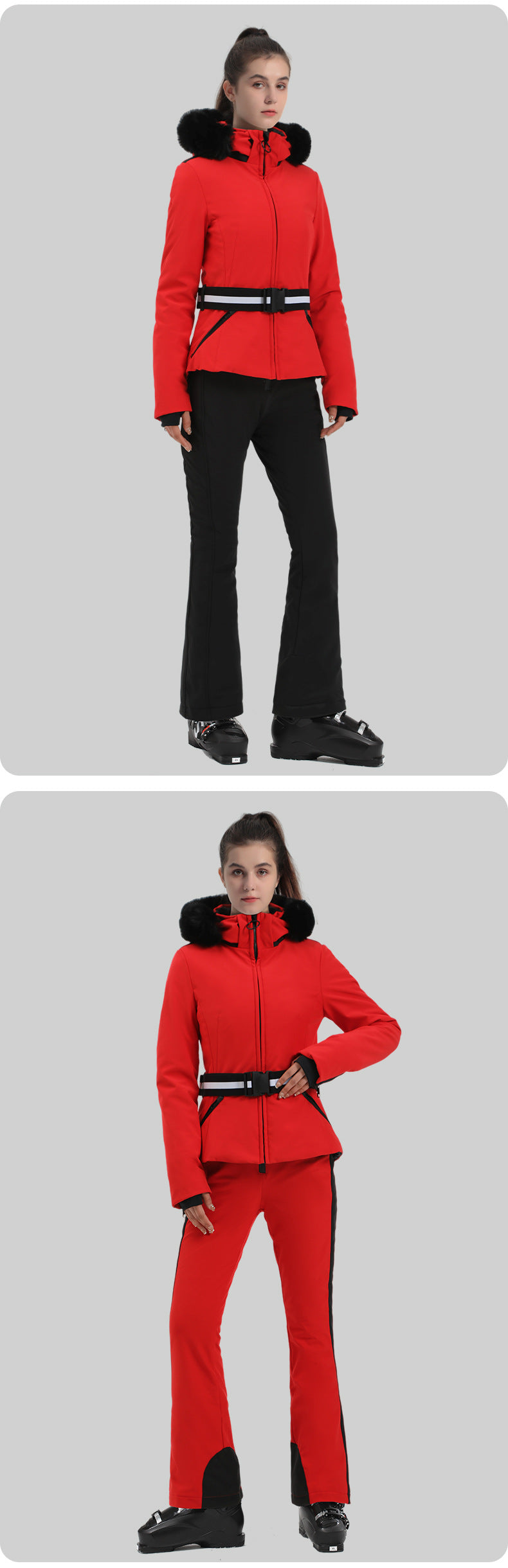 Alpine Stretch Belted Snow Jacket source product view 9