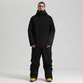 Atlas Colorblock One-Piece Snow Suit in Black, front product view