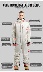 Atlas Utility One-Piece Snow Suit construction and feature guide