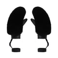 Black ski mittens