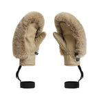 Khaki mittens inner hand view