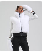 Aurora Plush Ski Mittens lifestyle view 1