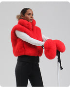 Aurora Plush Ski Mittens lifestyle view 2