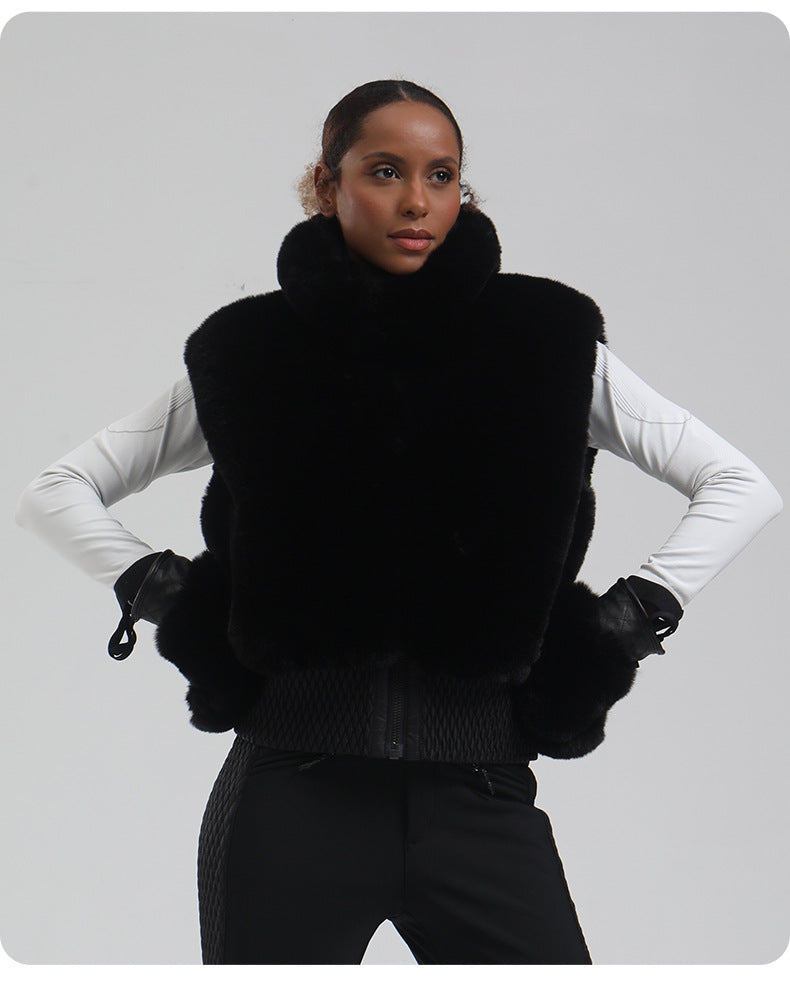 Aurora Plush Ski Mittens lifestyle view 3