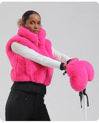 Aurora Plush Ski Mittens lifestyle view 4