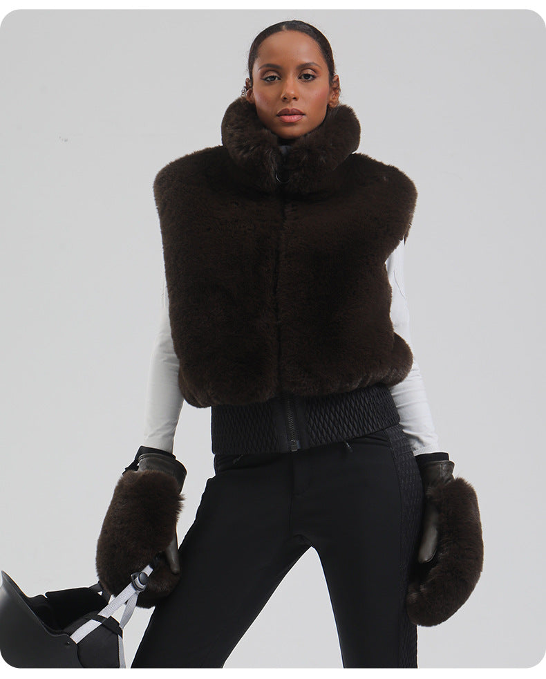 Aurora Plush Ski Mittens lifestyle view 6