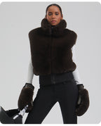 Aurora Plush Ski Mittens lifestyle view 6