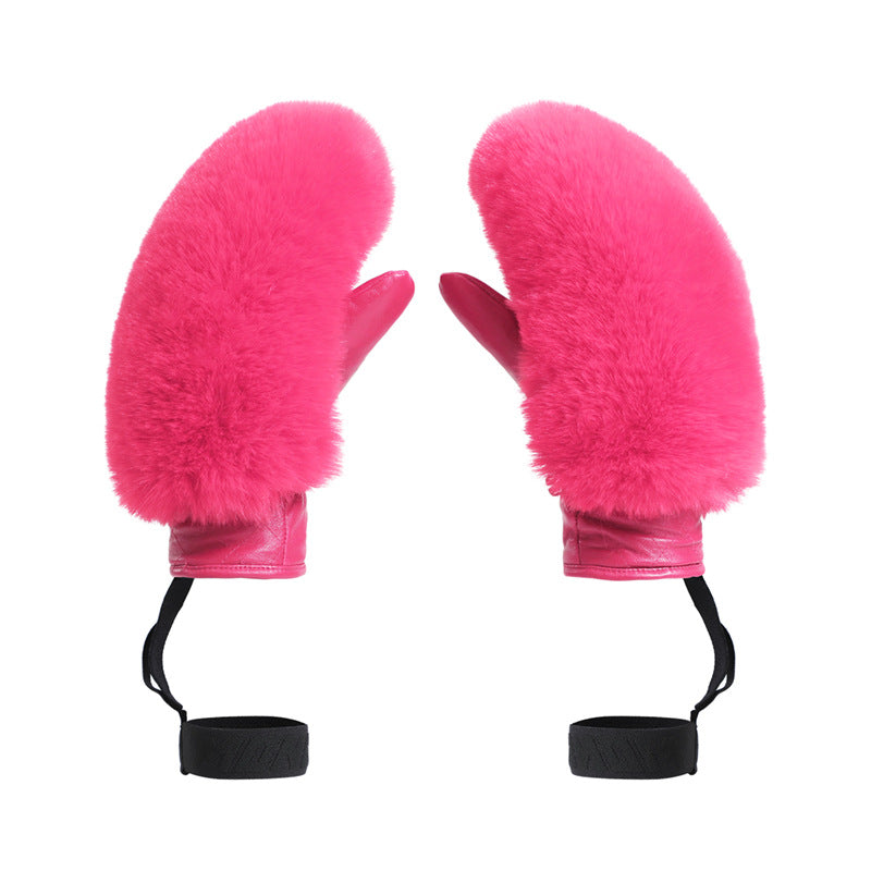 Rose Pink ski mittens