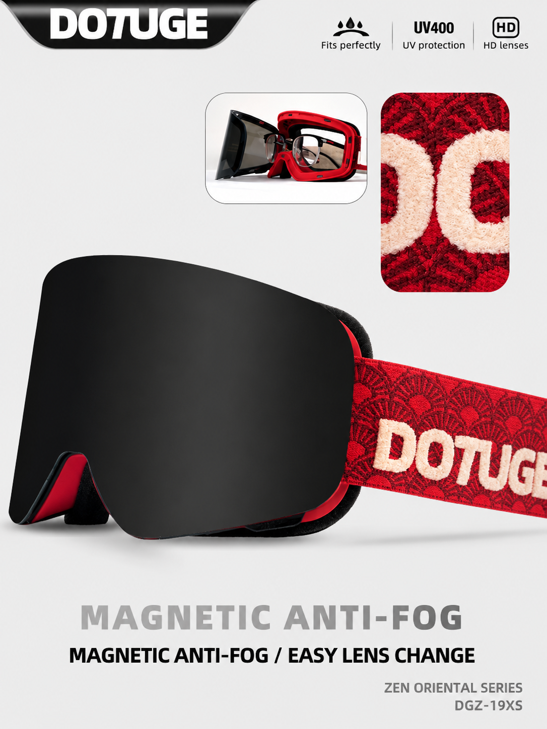 Peak Magnetic-Lens Ski Goggles
