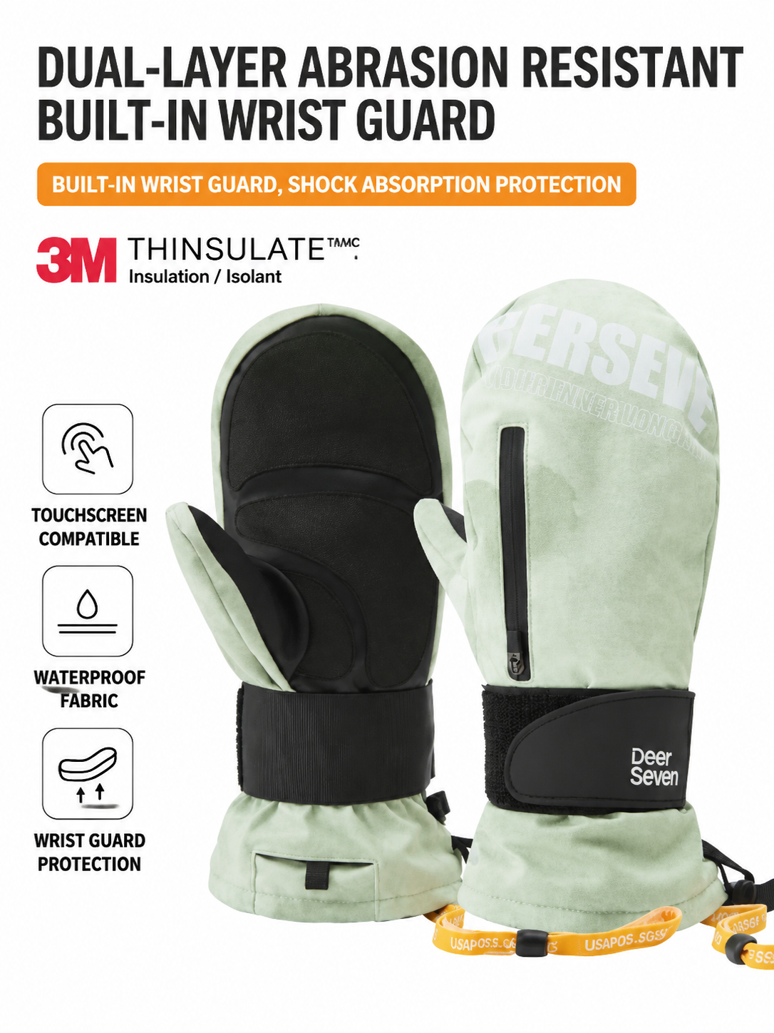 Touchscreen Waterproof Ski Gloves