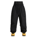 Cargo Baggy Snow Pants — Black front color image