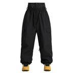 Cargo Baggy Snow Pants — Black front color image