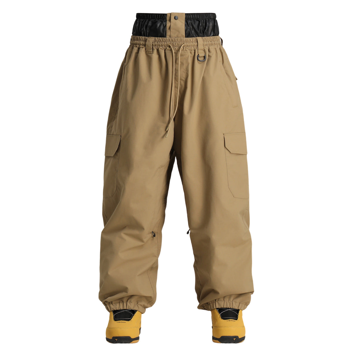 Cargo Baggy Snow Pants — Khaki front color image