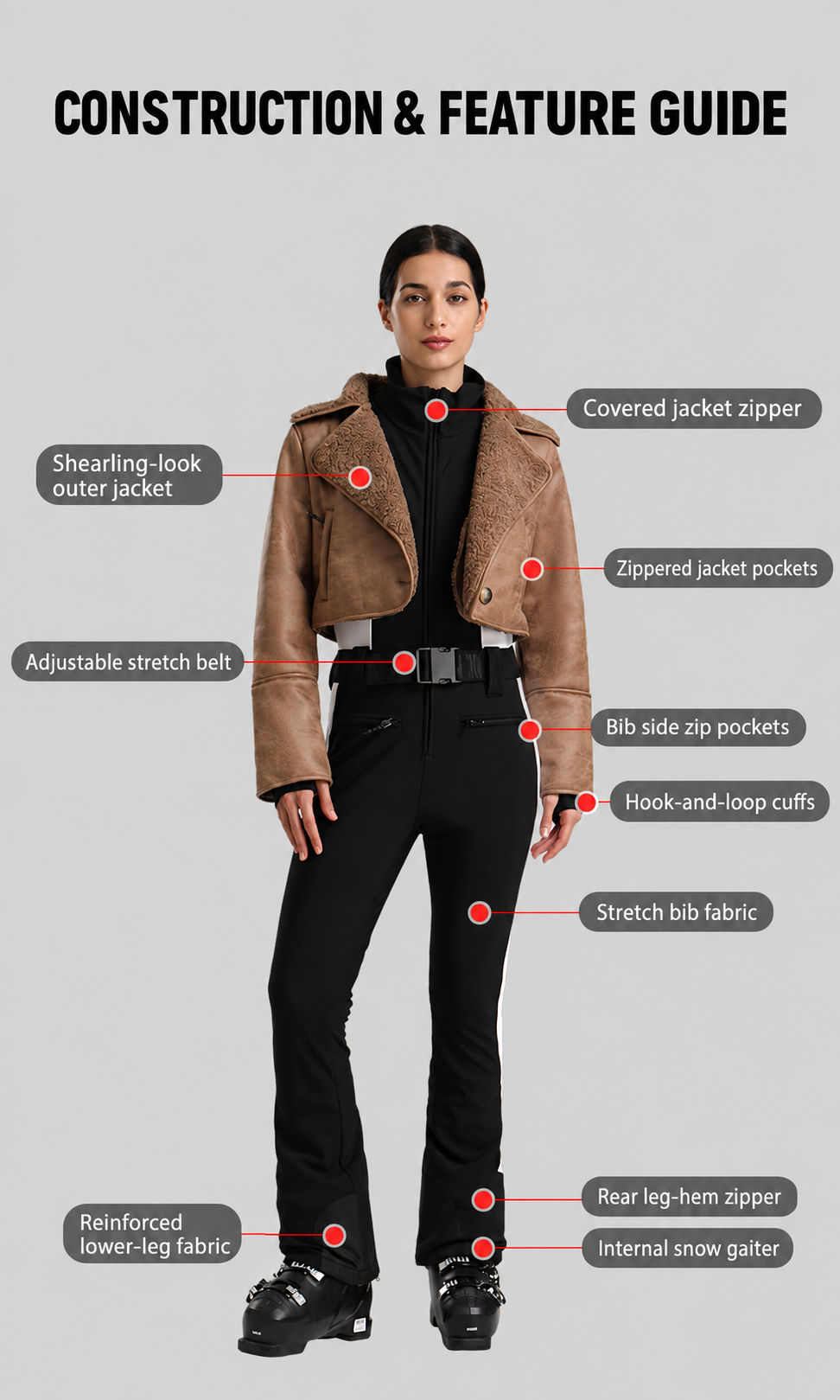 Chalet Cropped Two-Piece Ski Set — Construction & feature guide