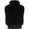 Chalet Faux-Fur Snow Vest — Black front color image