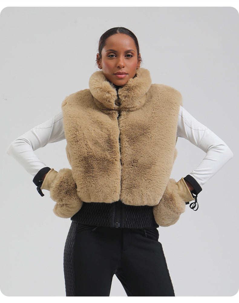 Chalet Faux-Fur Snow Vest detail view 9