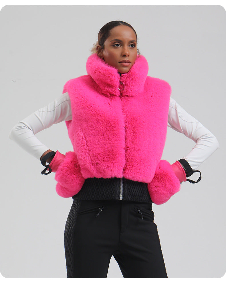 Chalet Faux-Fur Snow Vest detail view 14