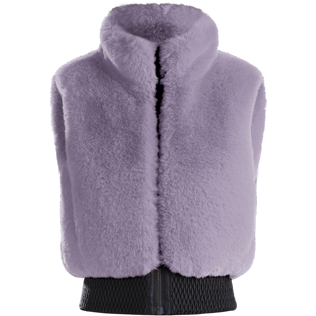 Chalet Faux-Fur Snow Vest — Light Purple front color image