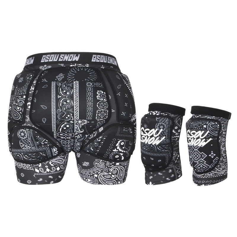 Contour EVA Cushioned Snow Shorts — Paisley front color image