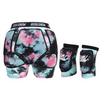 Contour EVA Cushioned Snow Shorts — Tie Dye Pink front color image