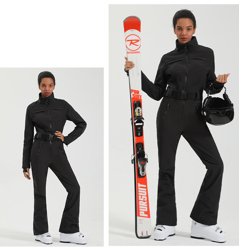 Contour Stretch Belted One-Piece Ski Suit — detail view 7