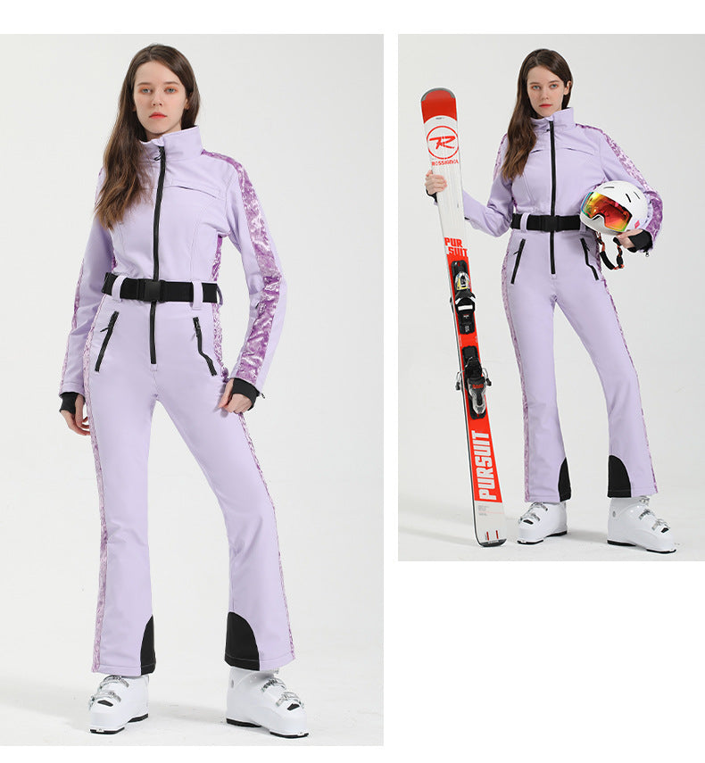 Contour Stretch Belted One-Piece Ski Suit — detail view 8