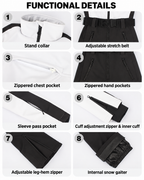 Contour Stretch Belted One-Piece Ski Suit — Functional details