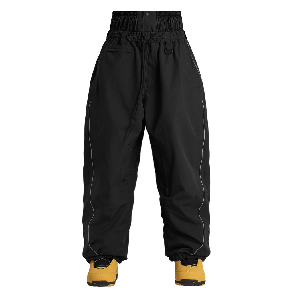 Drawcord Utility Snow Pants — Black front color image