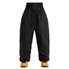 Drawcord Utility Snow Pants — Black front color image