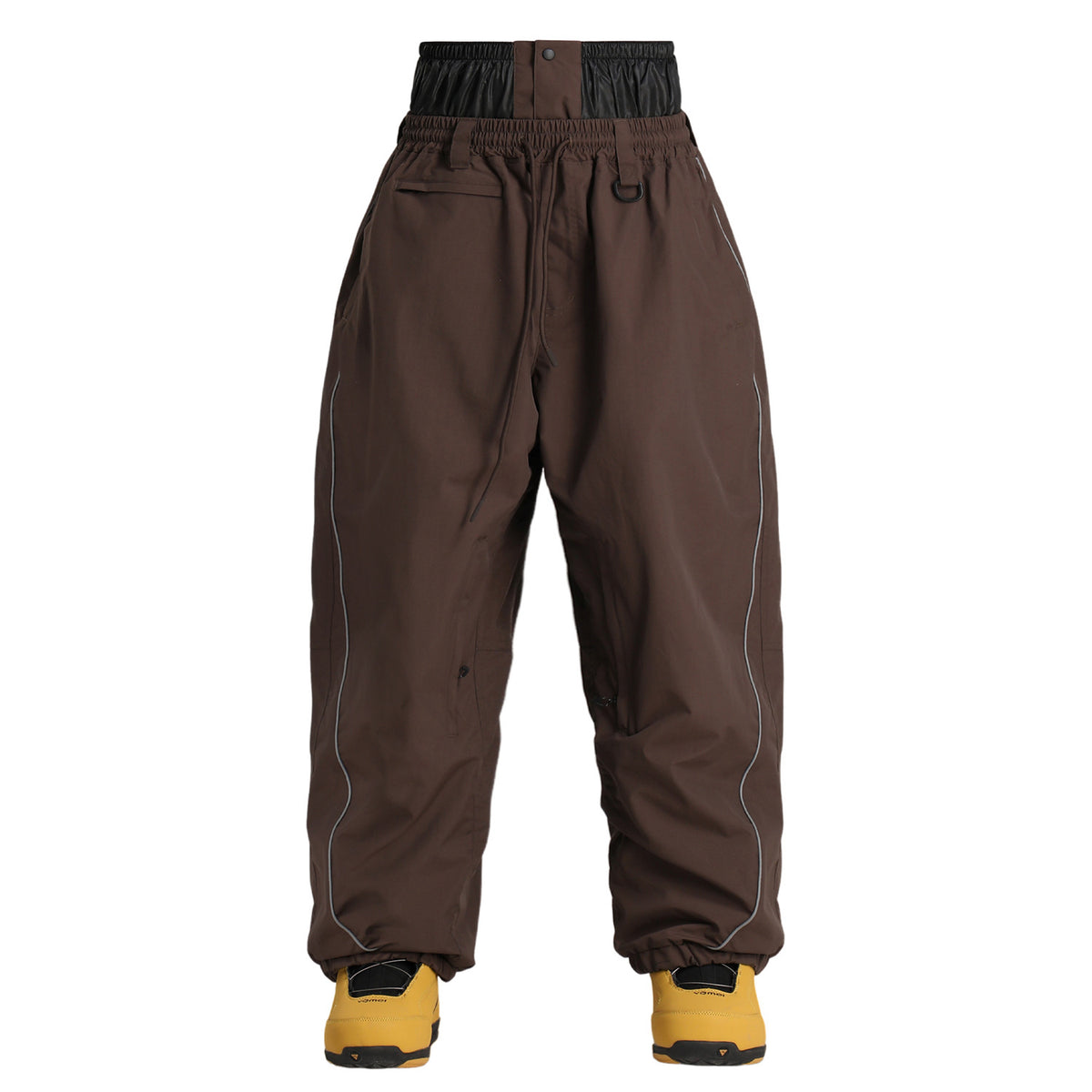 Drawcord Utility Snow Pants — Dark Coffee front color image