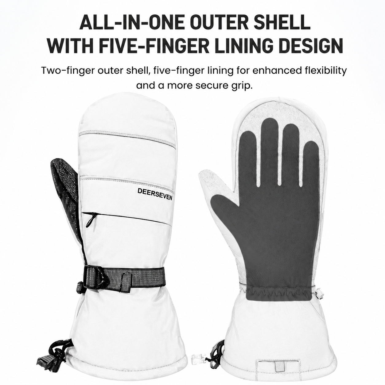 Kevlar Wrist-Guard Snowboard Gloves