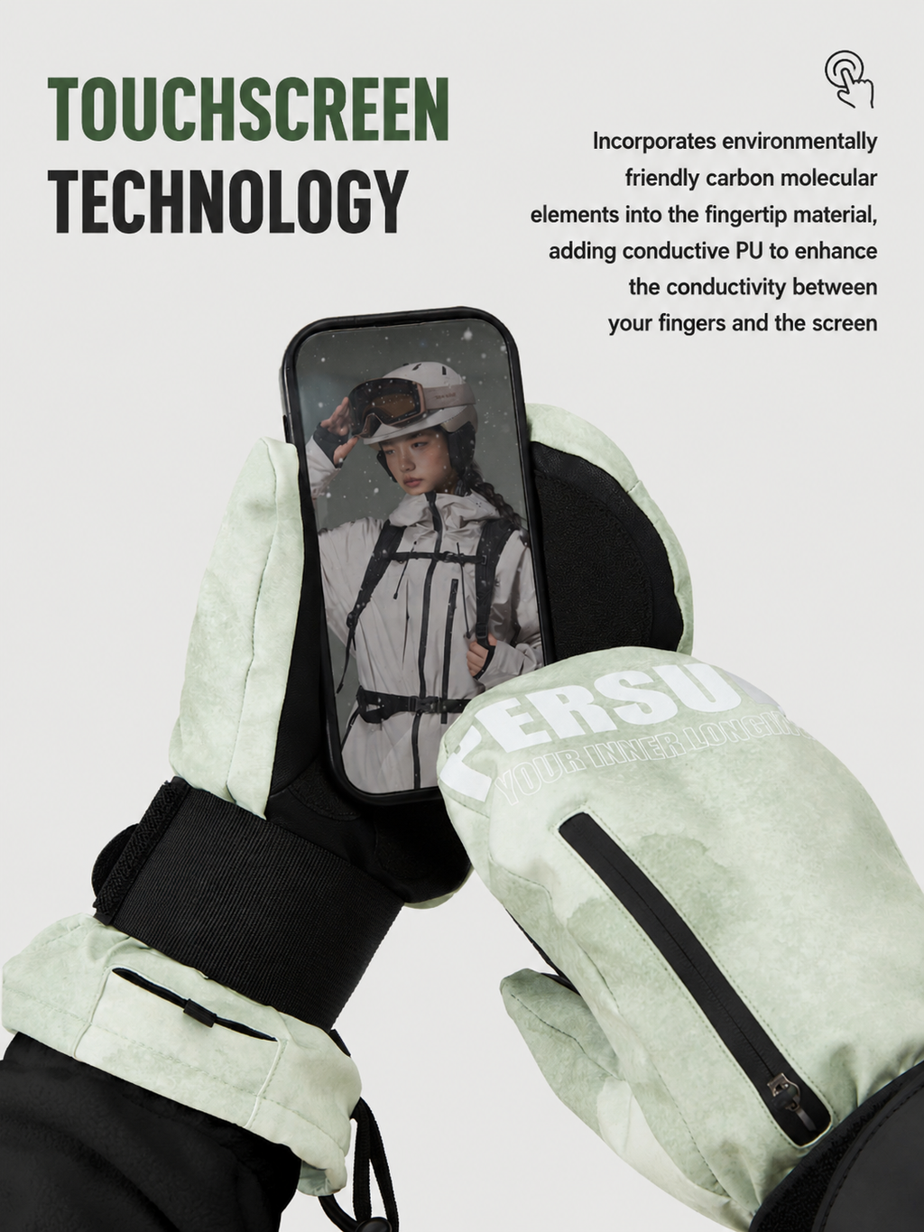 Touchscreen Waterproof Ski Gloves