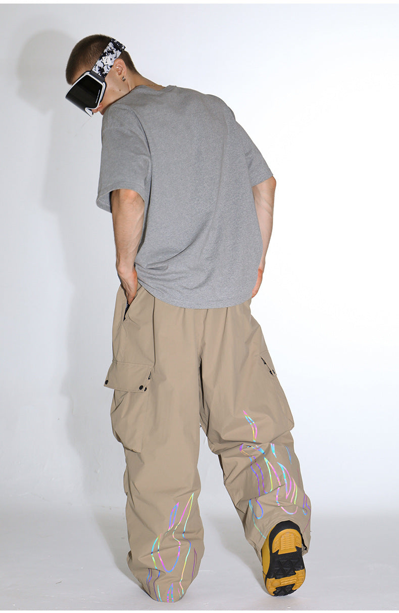 Ember Reflective Cargo Snow Pants model view 12